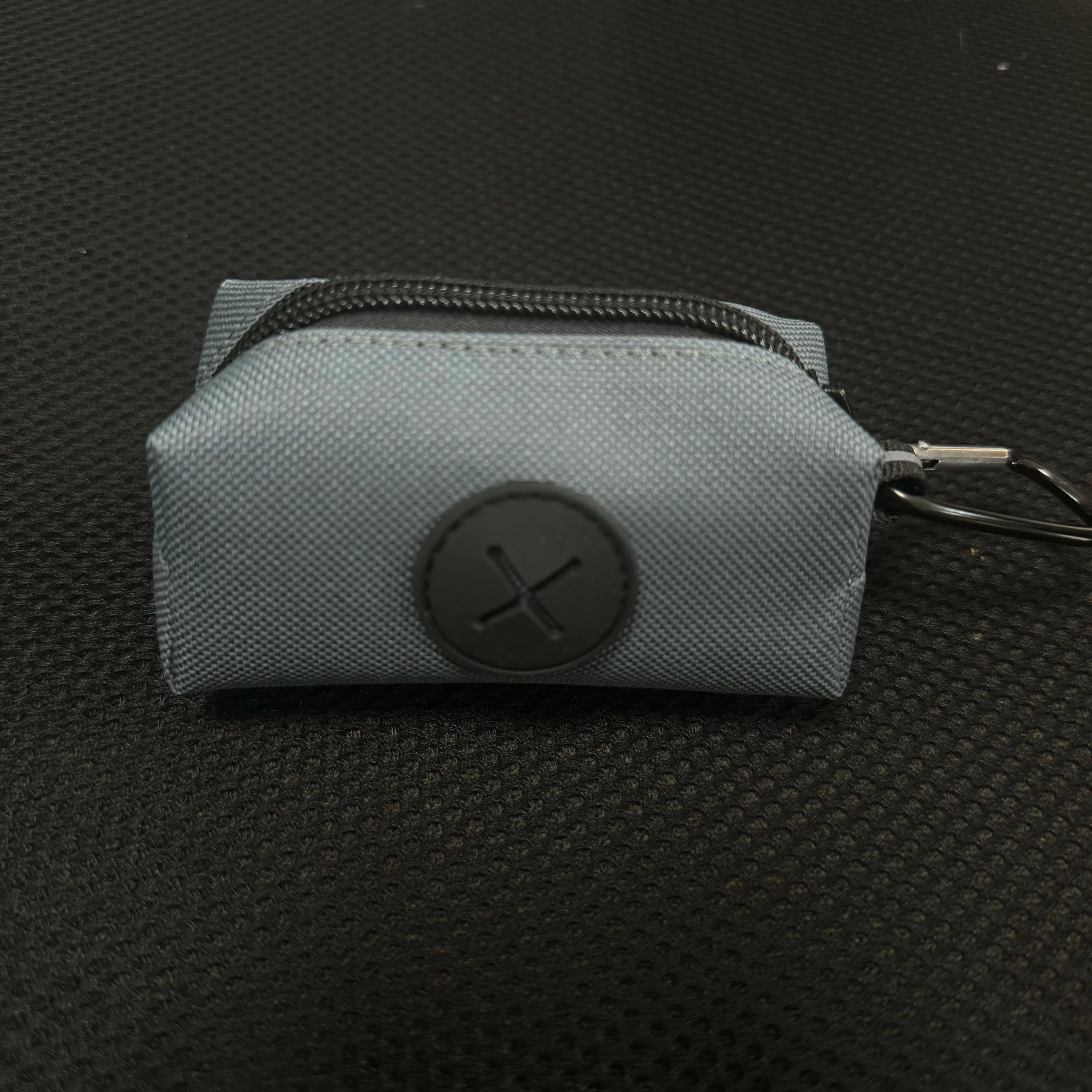 Canvas Pet Waste Bag Dispenser with Carabiner Clip for Outdoor Use